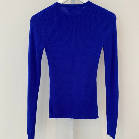 MICHAEL KORS BLUE CASHMERE SWEATER SIZE X-SMALL - Picture 9 of 16